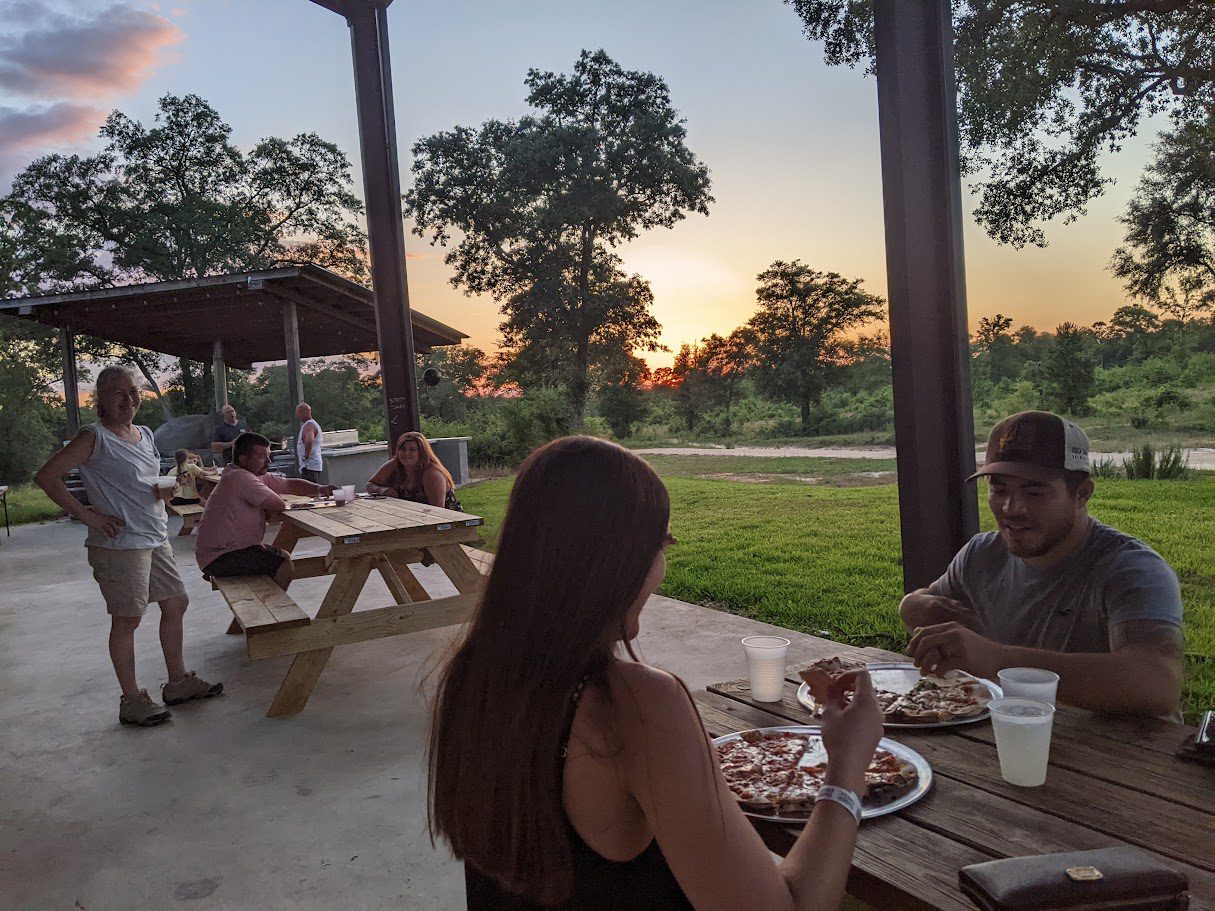 pizza and sunset