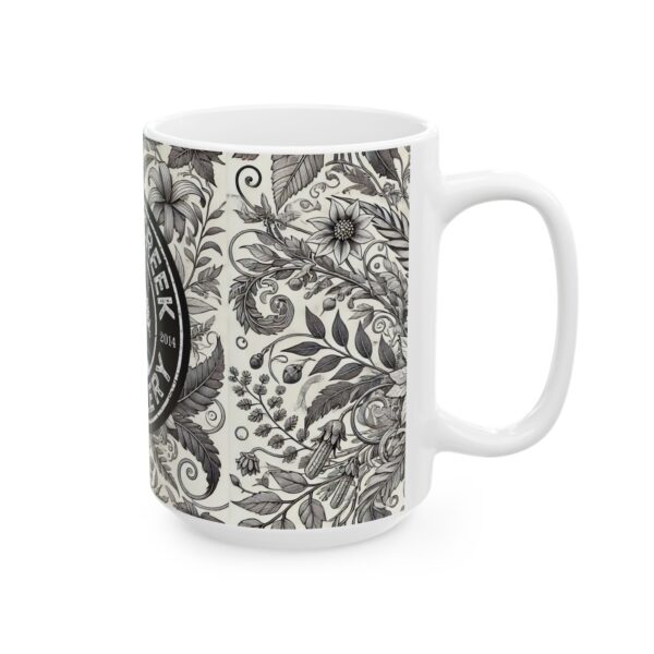 mug with botanicals