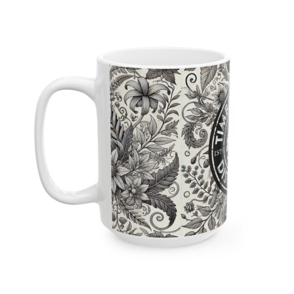 mug with botanicals