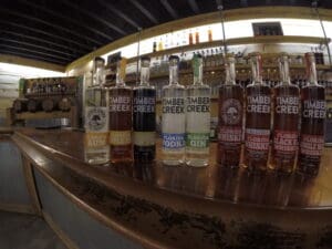 Bottles from timber creek distillery